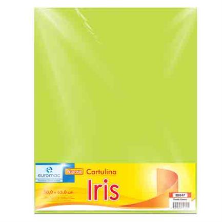 Cartulina euromac iris verde limon 50x65 c/10