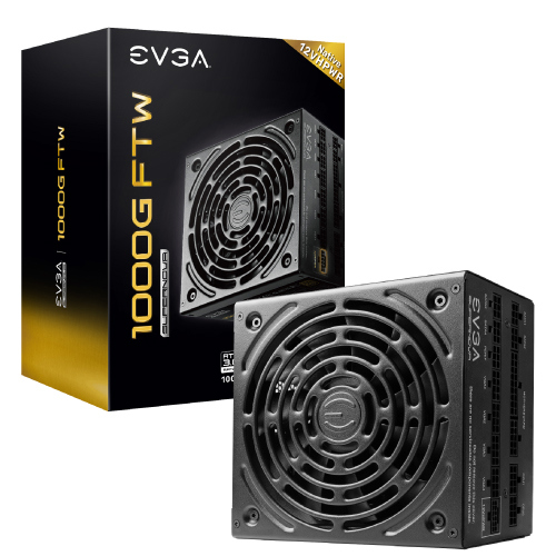 Fuente de Poder EVGA SuperNOVA 1000W FTW 80 Plus Gold ATX 3.0 PCIe 5.0 Full Modular Eco Mode Fan 150mm Negro