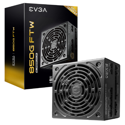 Fuente de Poder EVGA SuperNOVA 850W FTW 80 Plus Gold ATX 3.0 PCIe 5.0 Full Modular Eco Mode Fan 150mm Negro