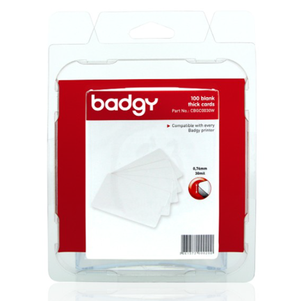 Paquete de tarjetas Evolis de PVC Blanco para Badgy 100/200 .030
