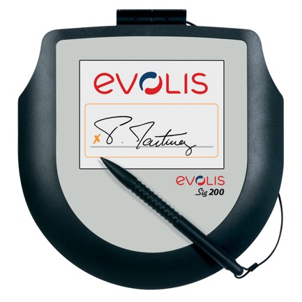 Digitalizador de Firmas Evolis Sig100 monocromatico 4 pulg interactivo LCD con retroiluminación USB