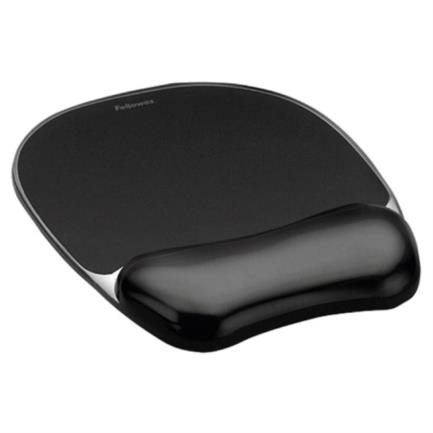 Mouse Pad Fellowes con Reposamuñecas de Gel Crystal Color Negro 2