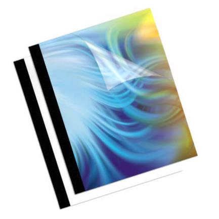 Cubierta térmica fellowes para encuadernación 1/16" color negro 10pk