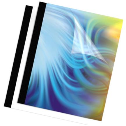 Cubierta térmica fellowes para encuadernación 3/4" color negro 10pk