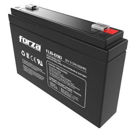 Bateria sellada FORZA 6V/9Ah recargable AGM sin mantenimiento