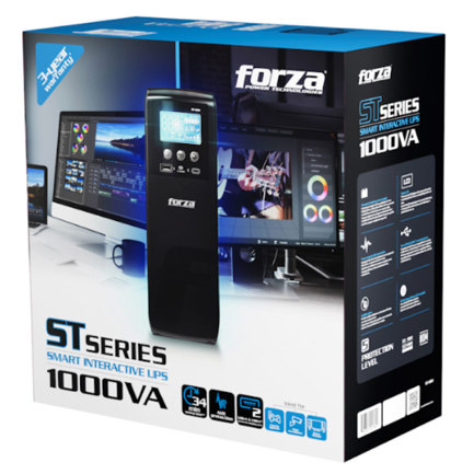 Forza ST-1001 Smart UPS 1000VA/600W 10-NEMA USB 1A/1C 2