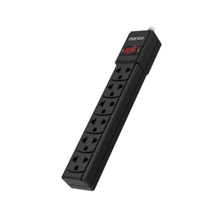 Supresor de picos Forza PS-002 Black 110/220V 6-Univ NEMA 1.5ft
