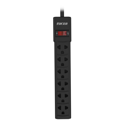 Supresor de picos Forza PS-002 Black 110/220V 6-Univ NEMA 1.5ft 3