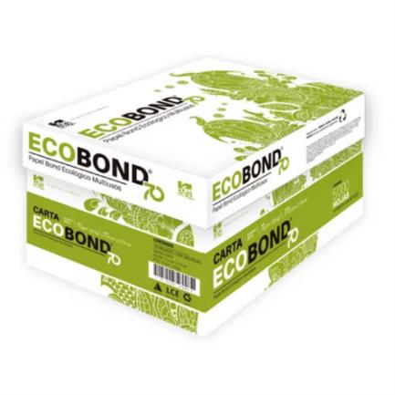 Papel cortado ecobond 70 carta 93% blancura 70 gr c/5000 hojas