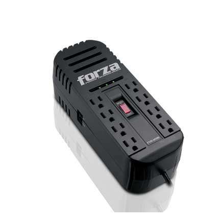 Regulador de voltaje forza fvr-1211m automático 1200va/600w 120v 8-nema 50/60hz