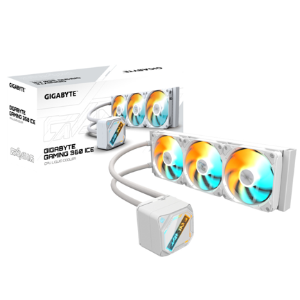 Enfriamiento Líquido Gigabyte GAMING 360 ICE 3x120mm hasta 2200RPM Blanco 1851/1700/115X/1200/AM5/AM4