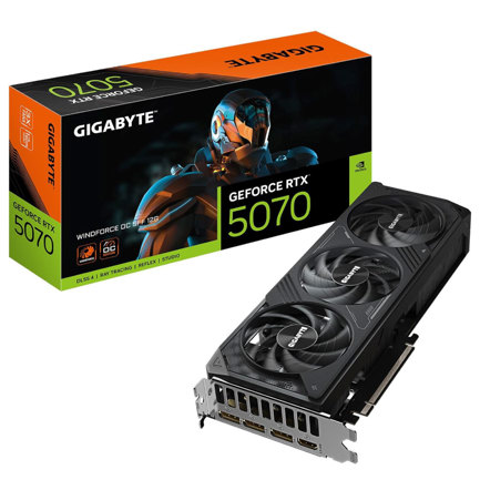 Tarjeta de Video Gigabyte WindForce SFF GeForce RTX5070 OC 12GB Triple Fan GDDR7 192-bit PCIe 5.0 HDMI DP