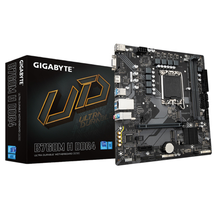 Tarjeta Madre Gigabyte B760M H DDR4 Micro-ATX LGA 1700 Intel B760 64GB DDR4 HDMI/DP