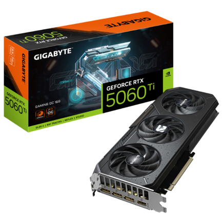 Tarjeta de Video Gigabyte NVIDIA GeForce RTX 5060 Ti GV-N506TGAMING OC-8GD 8GB 128-bit GDDR7 PCI Express 5.0 3