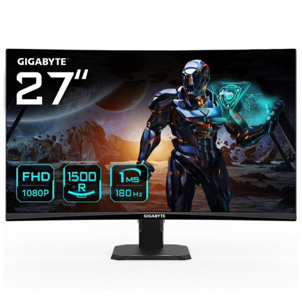 Monitor Curvo Gigabyte Gaming GS27FC US 27 Pulgadas VA FHD 1920x1080 180Hz HDR 2xHDMI 1xDP Negro 4
