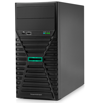 Servidor HPE ProLiant ML30 Gen11 6325P 3.5GHz 4c 1P 1x32GB-U 4LFF-NHP 2x1TB SATA HDD 1x350W PS LA Server