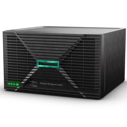 Servidor HPE ProLiant MicroServer Gen11 6325P 3.5GHz 4c 1P 1x16GB-U 4LFF-NHP 2x1TB HDD 1x180W PS LA Server