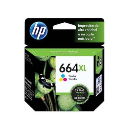 Tinta hp 664xl tricolor alto rendimiento