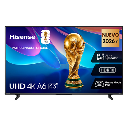 Pantalla Hisense 43in 4K UHD / Roku TV LED DLED y HDR10/HLG contenido en alta definición con funciones ALLM y VRR. 4