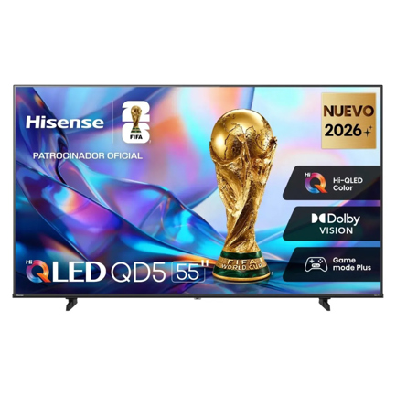 Pantalla Hisense 55in 4K UHD/Roku TV Quantum Dot y Dolby Vision disfruta colores vibrantes HDR10/HLG ALLM y VRR