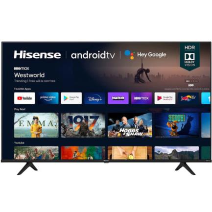 Televisor hisense a6h 43" uhd 4k resolución 3840x2160 smart google tv sin bizel