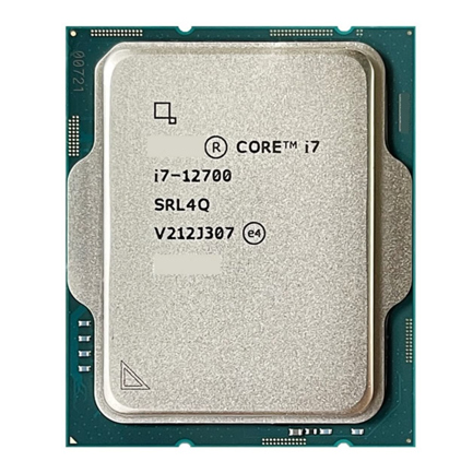 Procesador Intel Core i7 12700 2.1GHz 65W Socket 1700 Sin Retail Box Con Gráficos Con Disipador Sin Pasta Termica