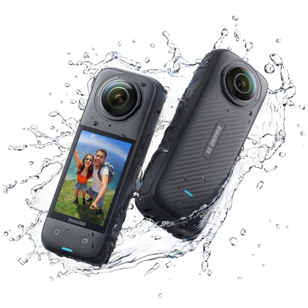 Cámara de Acción Insta360 X4 8K Wi-Fi Resolución Hasta 72MP Sumergible Hasta 10 m con Estabilización FlowState 4