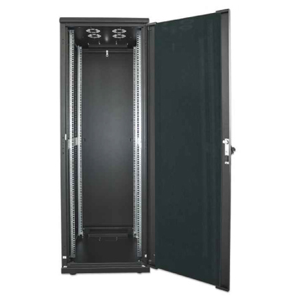GABINETE INTELLINET 19" RACK CERRADO 22U PUERTA CRISTAL FLATPACK COLOR NEGRO