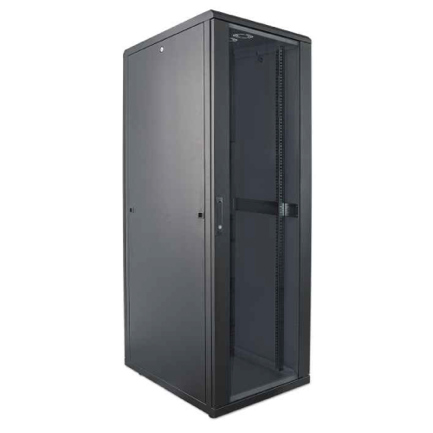 GABINETE INTELLINET 19" RACK CERRADO 22U PUERTA CRISTAL FLATPACK COLOR NEGRO 2