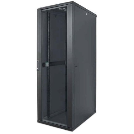 GABINETE INTELLINET 19" RACK CERRADO 42U PUERTA CRISTAL FLATPACK COLOR NEGRO 3