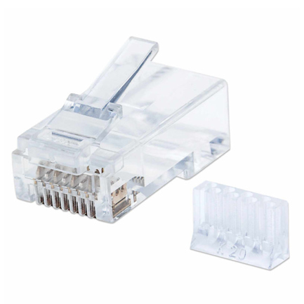 Plug Intellinet RJ45 Cat 6 UTP sólido 90 piezas 3