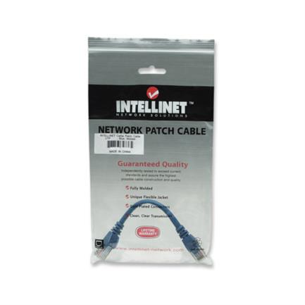 Cable Red Intellinet CAT5e UTP 0.45m Color Azul
