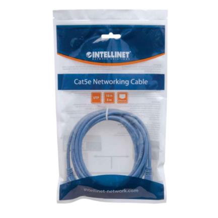 Cable Intellinet Red Cat5e UTP RJ45 M-M 3m Color Azul 2