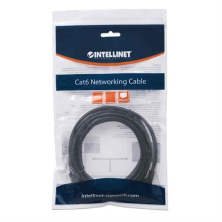 Cable Intellinet Red Cat6 UTP RJ45 M-M 0.5m Color Negro 2