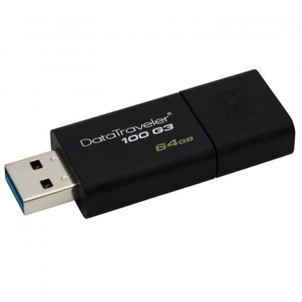 Memoria usb kingston datatraveler 100 g3 64gb 3.0 color negro
