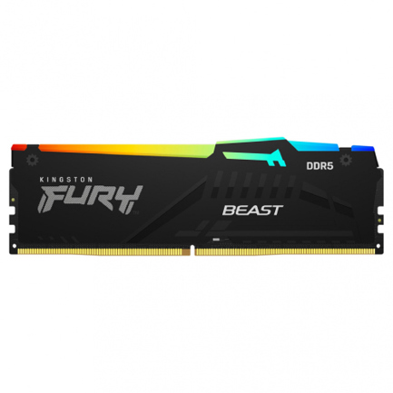 Memoria RAM Kingston Fury Beast RGB DDR5 5600MHz 32GB Non-ECC CL40 XMP 3
