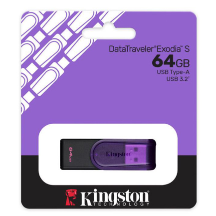 Memoria USB Kingston Datatraveler Exodia S 64GB 3.0 GEN 1 Tapa Giratoria Verde