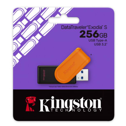 Memoria USB Kingston DTXS/256GB 256GB USB-A 3.2 Negro/Naranja
