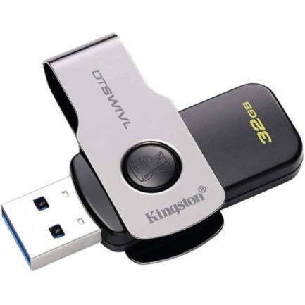Memoria usb kingston datatraveler 32gb swivl color negro-metal