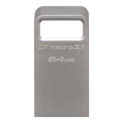 Memoria usb kingston datatraveler micro 64 gb 3.1/3.0 color gris