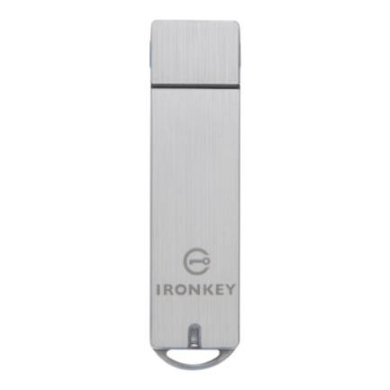 Memoria USB Kingston IronKey S1000 Flash 32GB Encriptado Criptochip Integrado Color Plata