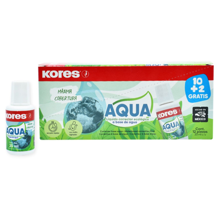 Corrector de Aqua Kores de 20ml Caja C/10+2 3
