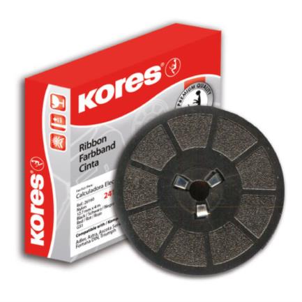 Cinta p/calculadora kores negro-rojo 3.5cms diametro