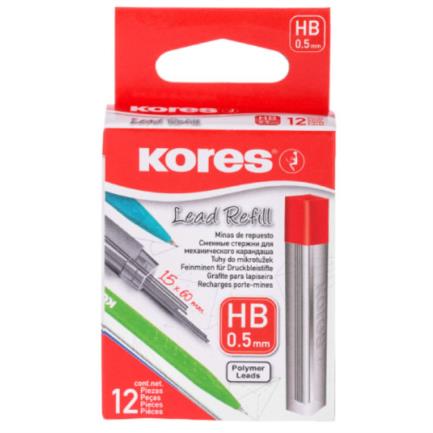 Minas kores repuesto para lapicero hb 0.5mm tubo c/15