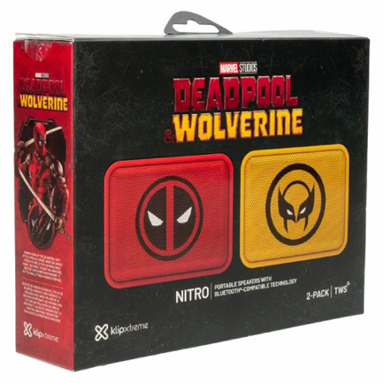 Kit de Altavoces Portátiles Klip Xtreme de Deadpool TWS 2000mAh 20 horas IPX7
