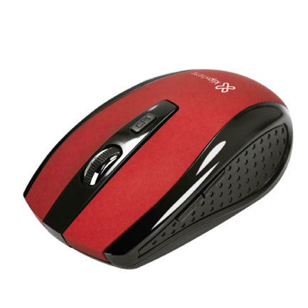 Mouse inalambrico Klip Xtreme ergonomico Klever KMW-340RD 6 botones Conexion USB 2.4 GHz 1000/1200/1600 DPI Color Rojo 3