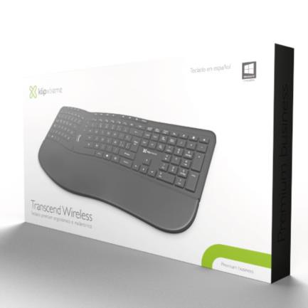 Teclado ergonimico inalambrico premium Klip Xtreme Trascend Wireless KBK-530S