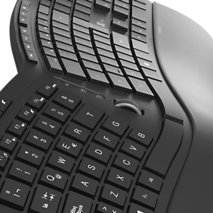 Teclado ergonimico inalambrico premium Klip Xtreme Trascend Wireless KBK-530S 3