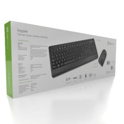 Teclado y mouse inalambrico Klip Xtreme Inspire KCK-265E 5