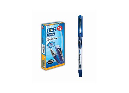 Boligrafo linc executive gel azul caja c/12 piezas